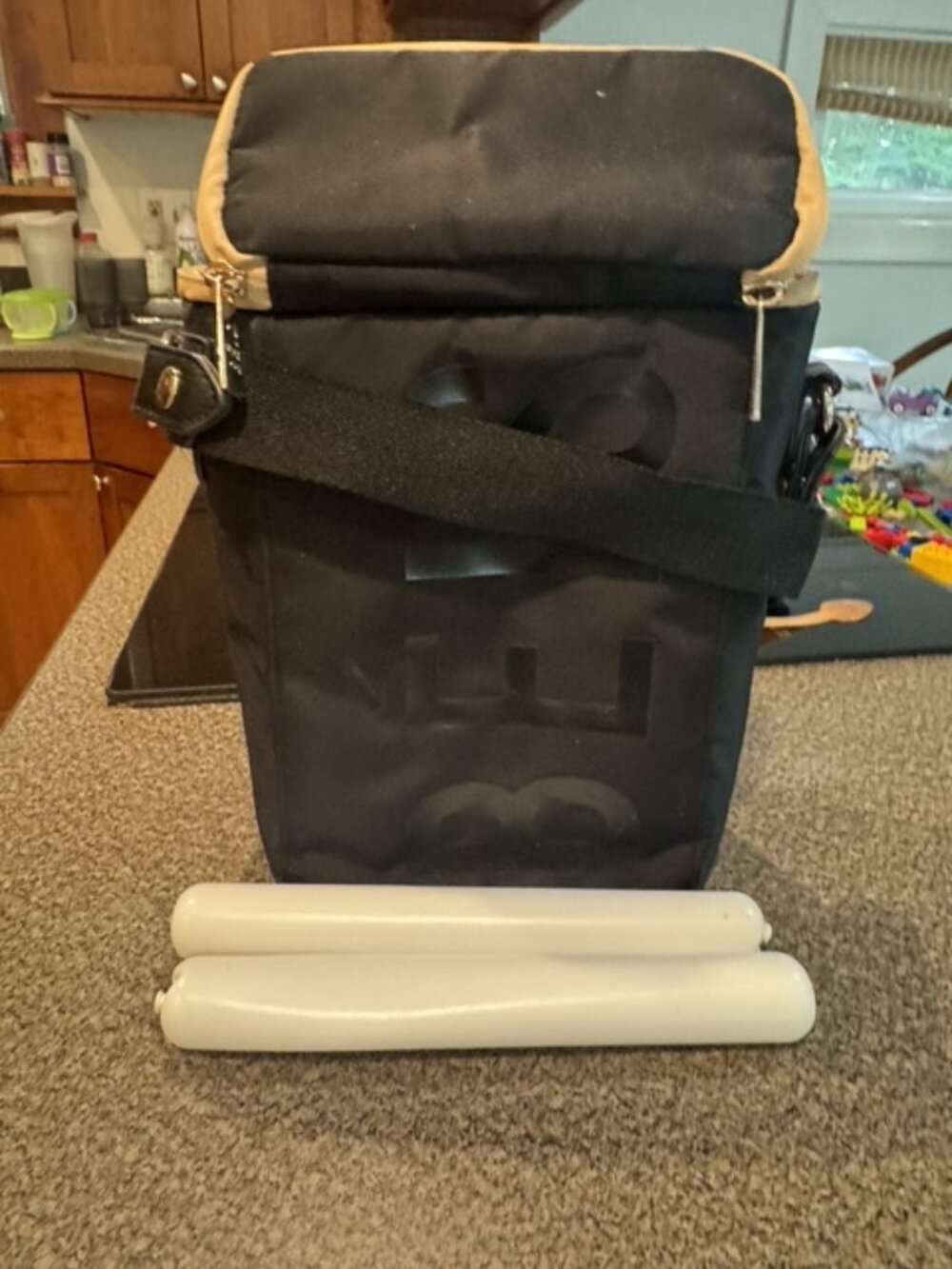 beis baby bottle cooler carrier black tan